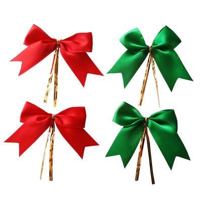 China High Quality Premade Tied Silk Ribbon Bow Eco-friendly Wholesale Bow For Christmas for sale