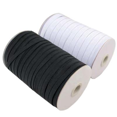 China High quality wholesale viable environmental black and white elastic sharpening tape 3mm-12mm for clothes underwear for sale