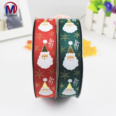 China Factory viable 50yards/roll wholesale grosgrain ribbon 1 inch christmas grosgrain ribbon for sale