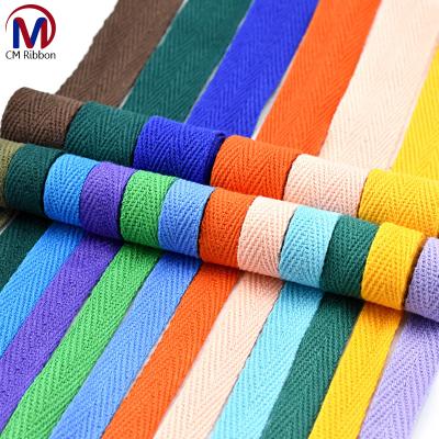 China Wholesale 10mm-2.5mm Viable Natural White Cotton Manufacturer Border Cotton Herringbone Ribbon for sale