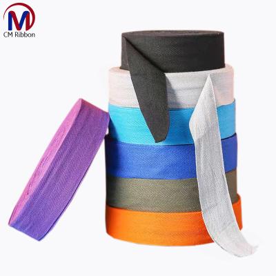 China Viable Wholesale High Quality 40mm Herringbone Border Cotton Ribbon for sale