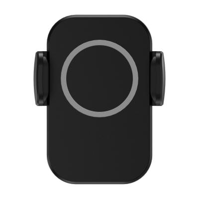 China High Quality Black Magnetic Car Mobile Phone 15W 10W 7.5W 5W Qi Automatic Fastening Wireless Charger for sale