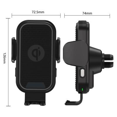 China Adjustable Top Selling Sensor Portable Wireless Auto Car Phone Holder & Charger for sale