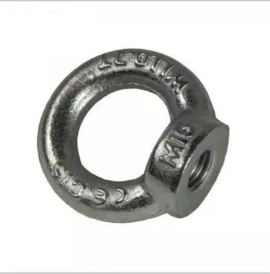 China For line din Carbon Steel Triple Dice Connection Pole 583 Galvanized Oval Ring Nuts NPT m14x1.25 Metal Eye for sale