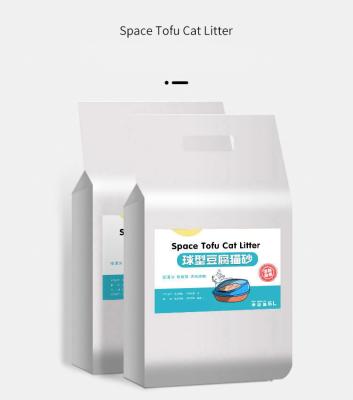 China OEM Factory Pet Cat Viable Product Quickly Clumping Cat Litter Water Soluble Dust Free Space Tofu for sale