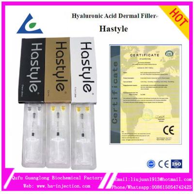 China hastyle 2ml facial pure cross linked acide hyaluronique HA filler/ Injection Hyaluronic acid filler /injectable dermal f for sale