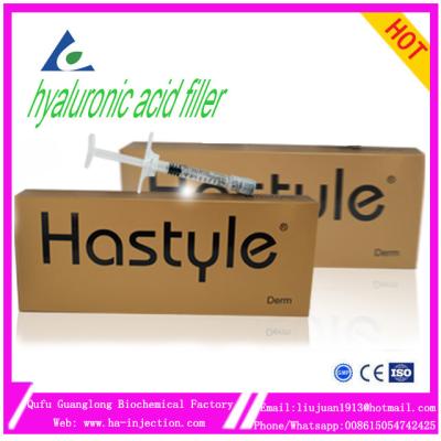 China 2ml Wholesale Hastyle 100% Pure cross Linked injectable anti wrinkle hyalorinic acid injection dermal filler ha gel for sale