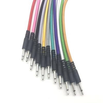 China For Eurorack Modular Synthesize Colorful Nylon Braid 3.5mm Mono Male To 3.5mm MONO Male Patch Audio Cable For Eurorack Modular Audio Cables for sale