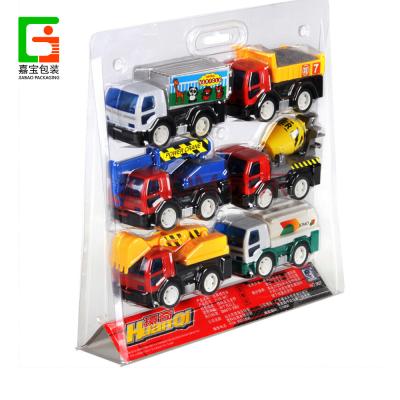 China Recycled Materials Children's Toys Car Bauble Toy Half-Folded Plastic Packaging Boxes Fit Plastic Box Blister Tray for sale