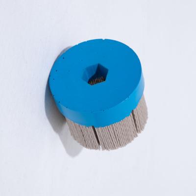 China Industrial Electric Cleanging Wheel Around Rotating Disc Rotary Circular Boar Nylon Bristle Power Set Drill Brush for sale