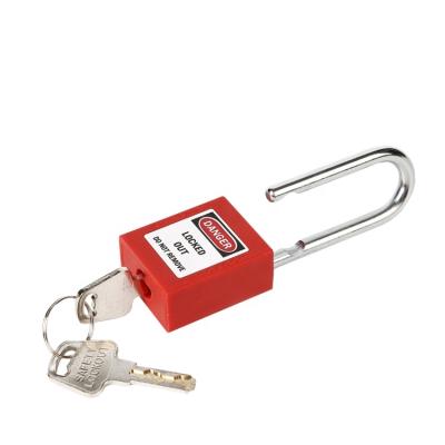 China Loto 38mm High Security Labor Safety Lockout Padlock Shackle Plastic Steel Padlock for sale