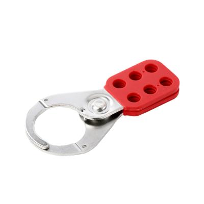 China Allow Six Workers To Lock A Power Source 38mm Safety Shackle Industrial Security Single Steel Lockout Hasp for sale