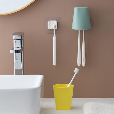 China SQ-7038 Morden Bathroom Luxury Wholesale Hot Goods Toothpaste Cup Toothpaste Wall Mount Brush Toothpaste Hanging Shelf for sale