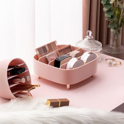 China SQ-7040 Viable wholesale hot sale bedroom creative products around storage pp material multifunctional cosmetics desk storage box for sale