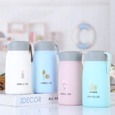 China Direct Selling High Quality Viable Manufacturer Customizable Creative Children's Girl Four Colors 360ml Water Cup Glass Bottle for sale