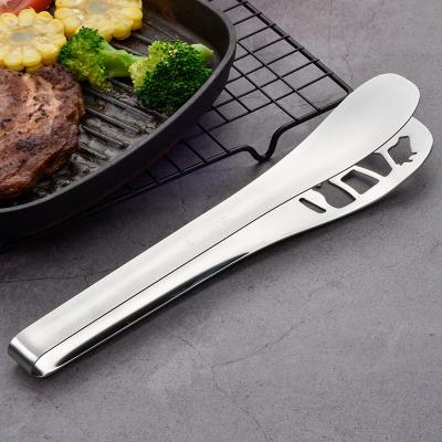 China Manufacturer Direct Selling High Quality SQ-5018 Sustainable Kitchen Tools 18/8 304 Stainless Steel Foods Cut Steak Clip for sale