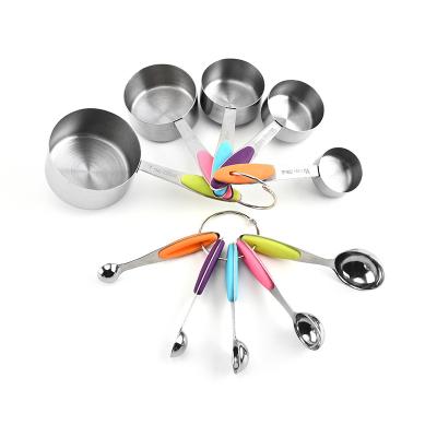 China New Viable Wholesale High Quality Poruduct Kitchen Tools 10 Pieces SQ-5004 Set Stainless Steel Magnetic Measuring Cup And Spoon for sale