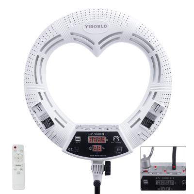 China Diodo emissor de luz Selfie Ring Light Heart Shaped de Digitas, 96 watts Live Streaming Ring Light à venda