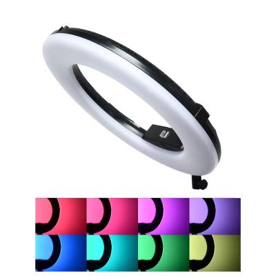 China Adjustable 18 inch RGB Ring Light Remote Control / Dimmable LED Selfie Ring Light for sale