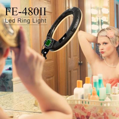 China Yidoblo FE-480 luz de anillo de luna opción de montaje en la pared con pantalla LCD 2.4g control remoto en venta