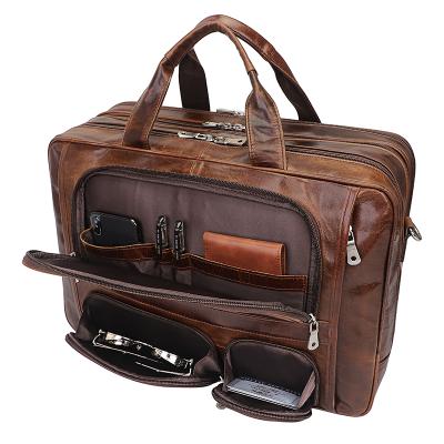 China China Reasonable Storage Space Manufacturers Supply Customized Men's Single Shoulder Diagonal Straddle Bag Business Laptop Large Capacity Briefcase for sale