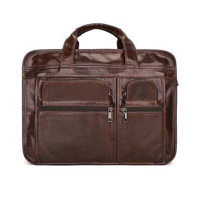 China High Quality Classic Leather Men Fashion Briefcase Custom Logo Business\Comfortable\Factory Direct Supply Durable 15.6 Inch Laptop Bag Leather Briefcase for sale