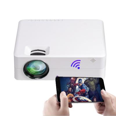 China Portable Short Throw 600P Mirror Screen Beamer 5000 Lumen 3D Proyector Home Mini Cinema LCD Projectors for sale