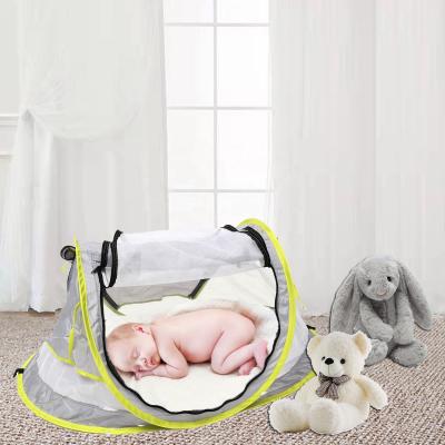 China Pop Up Portable Crib Tent Light Weight Easy Foldable Foldable Pop Up Mini Breathable Zippers Mosquito Net Infant Pop Up Tent For Babies for sale