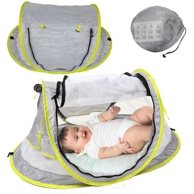 China Pop Up and Easy Collapsible Foldable Portable Baby Tent, Lightweight Pop Up Baby Tent Travel Cot for Infant with Automatic Baby Net Tent for sale