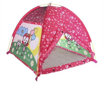 China Soft Toy Walmart Indirect Suppler, Lovely Pink 2-Pole Kid's Dome Play Tent For Kids for sale