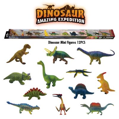 China Realistic Non-Toxic Solid Plastic Animals Mini Dinosaur Plastic Figure Toys Collectible PVC Dinosaur Toys Models Set On Sale for sale