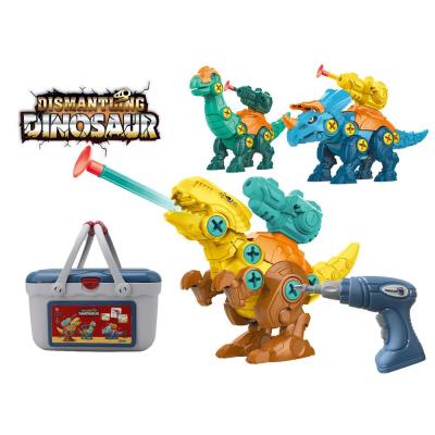 China Educational Toys/Building Block New DIY Educational Set Of Toys Dinosaur With Weapon Kids Disassemble Dinosaur Building Dino Toys for sale