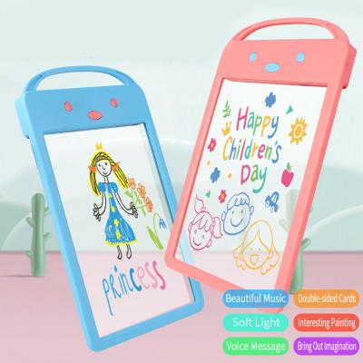 China LCD E-Drawing Paper Tablet Toys Magic Drawing 8.5Inch Marking Board With Light And Music for sale