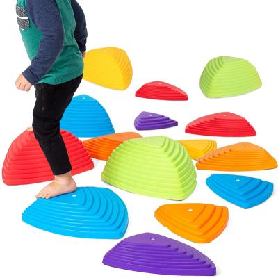 China Hot Selling Amazon Fitness Kids Stepping Stones Balance Stones Kit Backyard Sports Sensory Stepping Stepping Stone For Kids Balance for sale