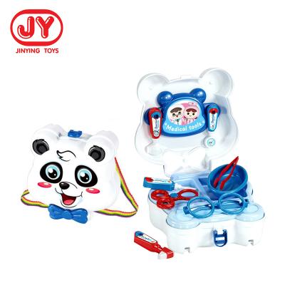 China 2020 New Plastic Kids Backpack Doctor Set Toys Simulation Medical Tool Kids Pretend Play Medical Kit Toys for sale