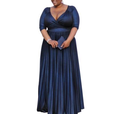 China Breathable Plus Size Maxi Dress Women Dress 5xl Fashion Elegant Evening Party Dress for sale