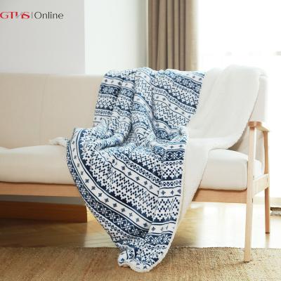 China PORTABLE Warm Printed Lamb Fleece Flannel Blankets Customized By OEM Order for sale