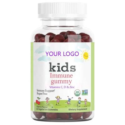 China Kids Vitamin C D Immune Gummy Zinc Sugar Free Gummy For Kids Immune Support Sugar Free Organic Immunity Gummy for sale