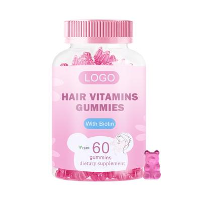 China Natural Hair Vitamin Biotin Private Label Gummies Vitamin Gummy Bear For Hair Growth Hair Peel Growth And Nail Gummies Vitamins for sale