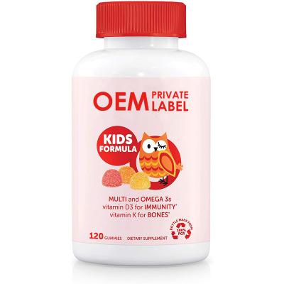 China Natural Multivitamin and Fiber for Digestive Health and Immunity Vitamin C Vitamin D3 Zinc Omega 3 Fish Oil Kids Fiber Vitamin Gummies for sale