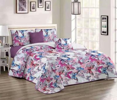 China 3pcs Cotton Washable Comfortable Durable Handmade Bed Cover Set American Style Quilted Bedspread Pillowcase Patchwork Comforter for sale