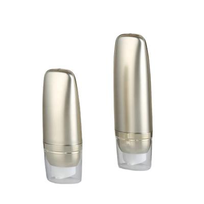 China BB Cream Bottle Gold Color Airless Acrylic Double Wall Airless CC Cream Bottle for sale