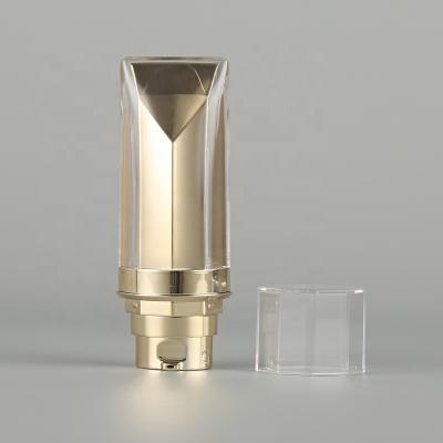 China 30g shinny airless bottle new design double wall acrylic sun cream airless cream bottle for sale