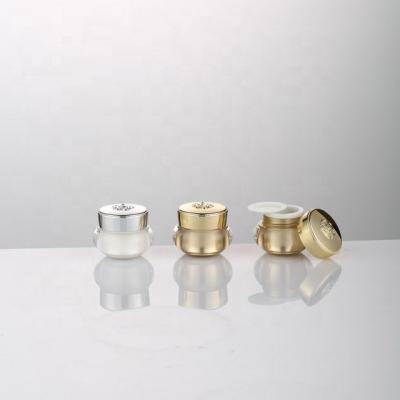 China 5ml/8ml/15ml Gold Color Empty Cosmetic Acrylic Spray Paint Eye Cream Bottle Cream Cap Lady Cream Packaging Jar for sale