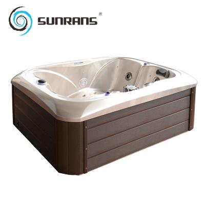 China Sunrans Free Hot Sale Acrylic Massage Hot Tub Outdoor Spa for sale