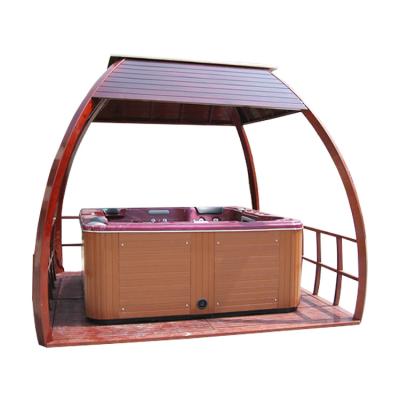 China Outdoor Using Popular Cheap Outdoor Garden Wooden Sunrans Spa Gazebo SR881 for sale