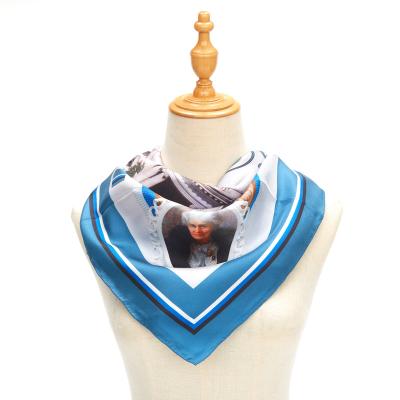 China Wholesale Custom Printing Luxury Chinese 100% Pure Natural Silk Large Square Scarf Women Square Scarf for sale