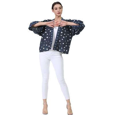 China QUICK DRY custom designs digital printed cotton and silk kimono jacket robe woman casual cardigan cover up for sale