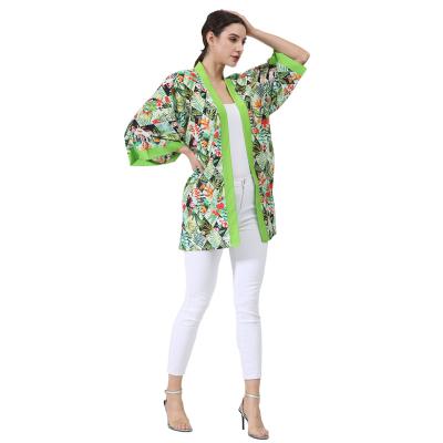 China QUICK DRY custom cotton and silk kimono ladies dress beach cover up for sale