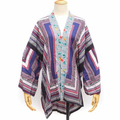 China QUICK DRY custom design digital print ladies cotton kimono jacket top streetwear coat for sale